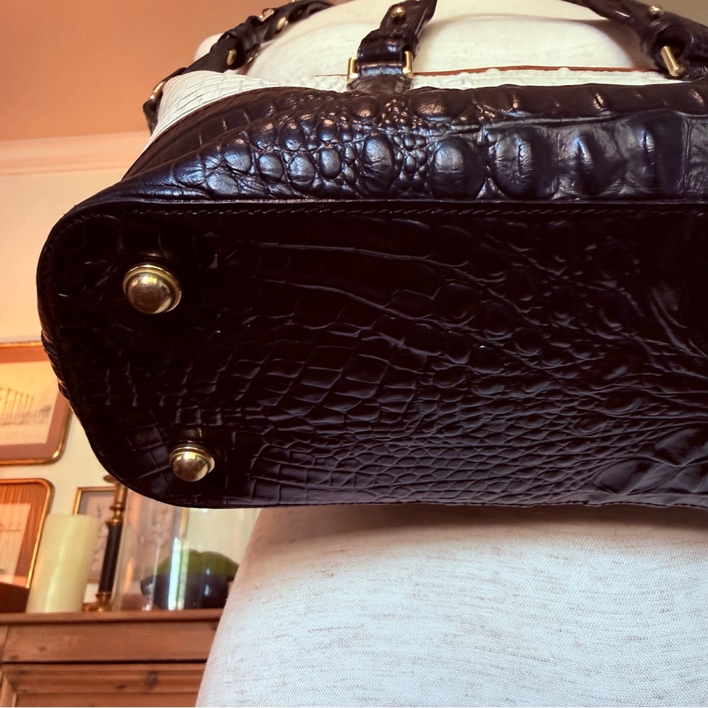 Brahmin Mini Asher Sugar Tri Leather Croc Embossed Bag - Picture 14 of 14